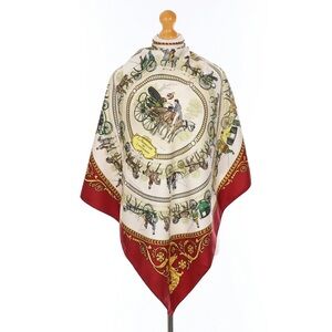 Hermes LA PROMENADE DE LONGCHAMPS Carriage Print Scarf